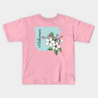 Arkansas State Flower Kids T-Shirt